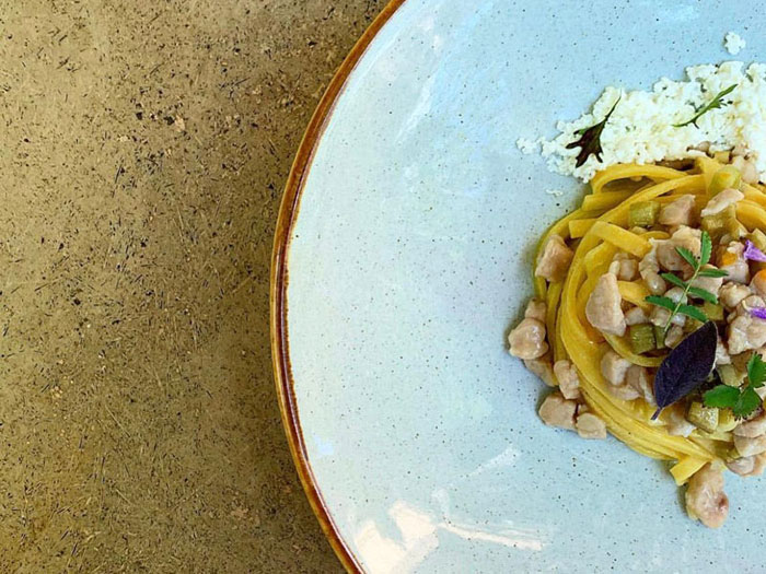 Pasta con pesce e verdure - La Taverna della Rocca, Tivoli